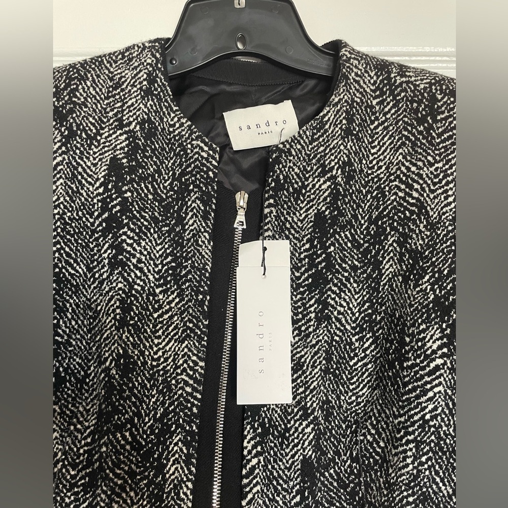 NWT Sandro zip up jacket women’s size 40 (small) - Picture 2 of 5